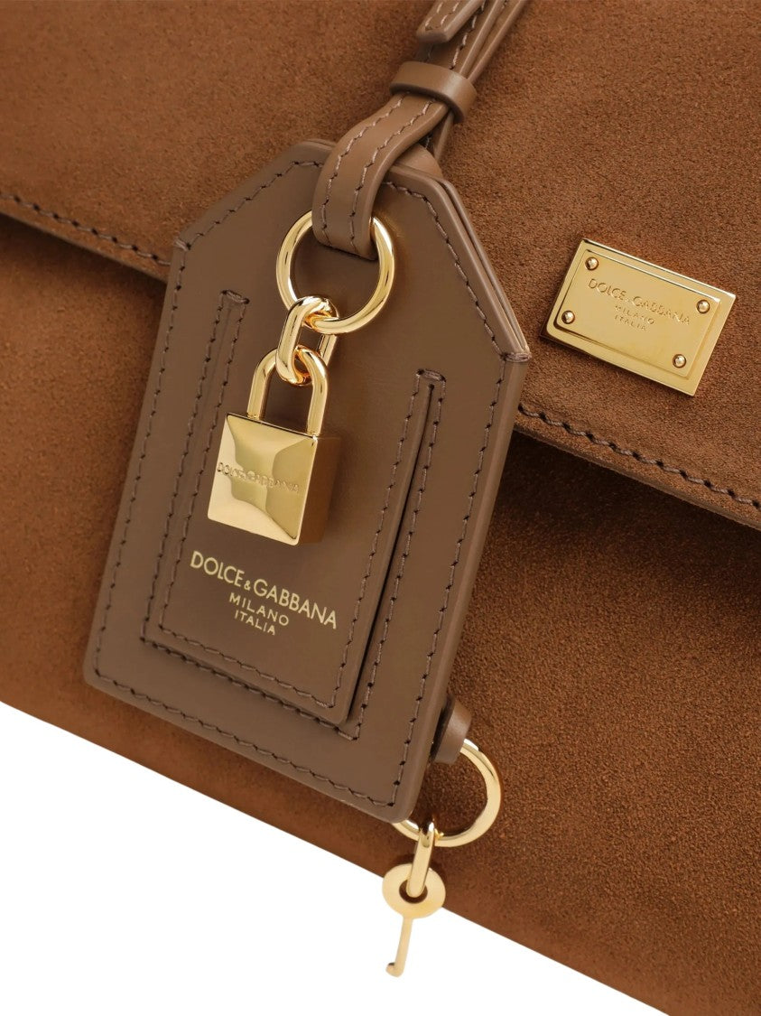 Dolce & Gabbana Borsa Structured Calfskin Shoulder Bag