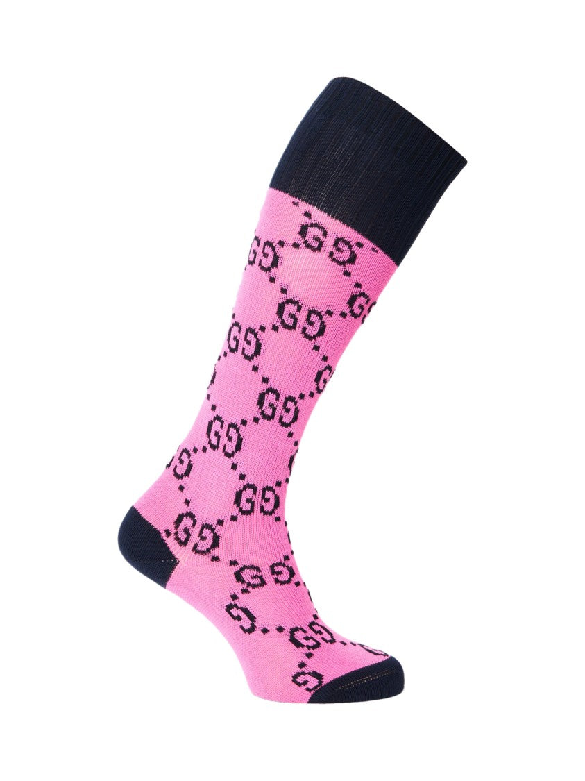 Gucci Monogram Logo Long Socks