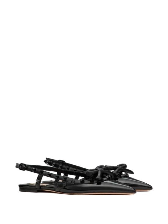 Valentino Pointed-Toe Slingback Pumps With Bow Detail