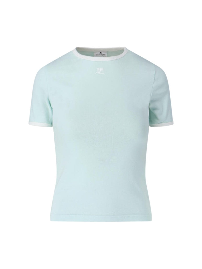 Courrèges Logo T-Shirt – Light Green