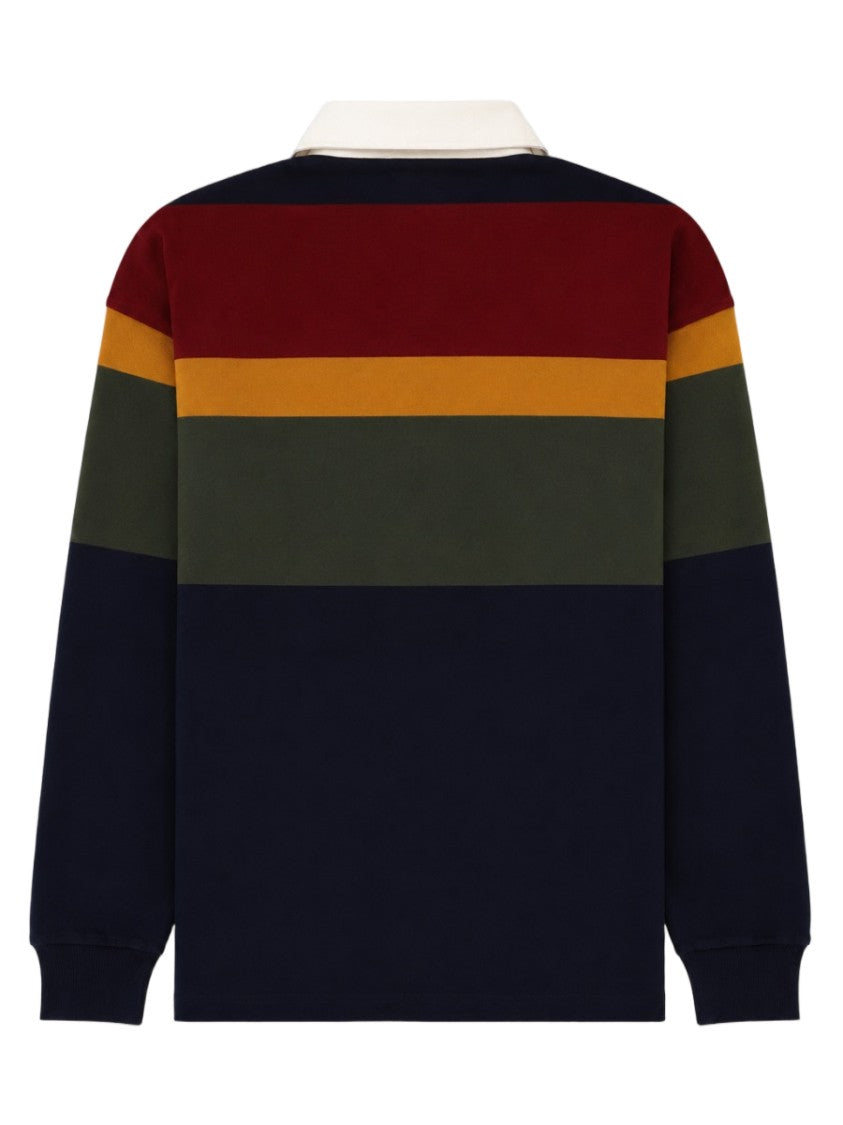 Isabel Marant Brandon Long-Sleeve Striped Cotton Polo Shirt