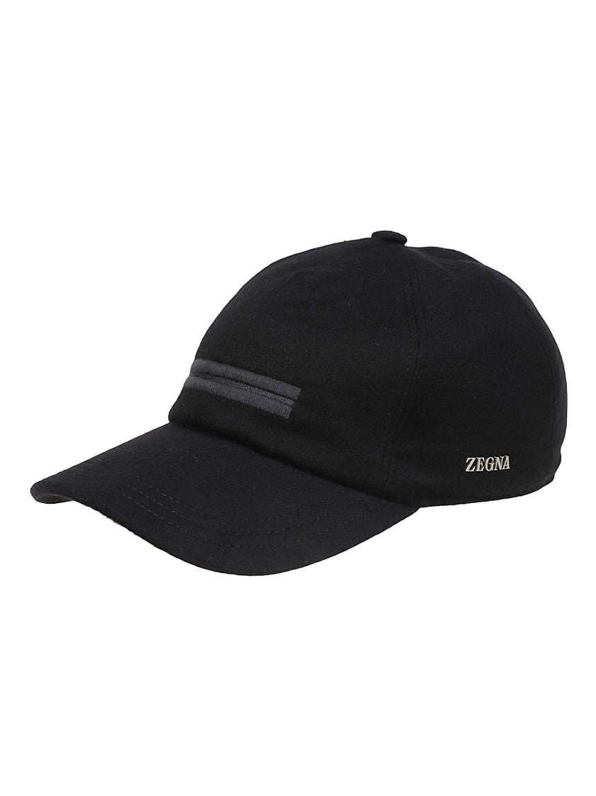 Zegna Oasi Cashmere Lined Black Cashmere Hat