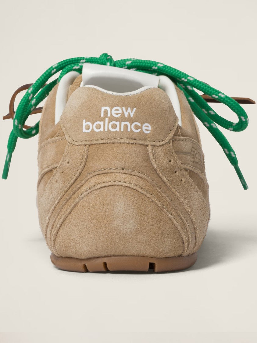 Miu Miu Warm Beige New Balance X 530 Sl Suede Sneakers