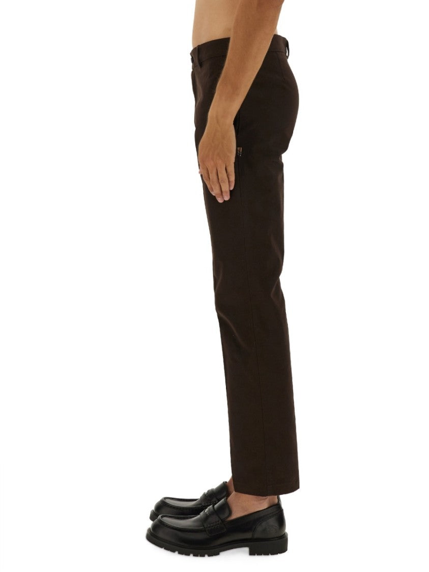 Burberry Slim-Fit Brown Cotton Chino Pants