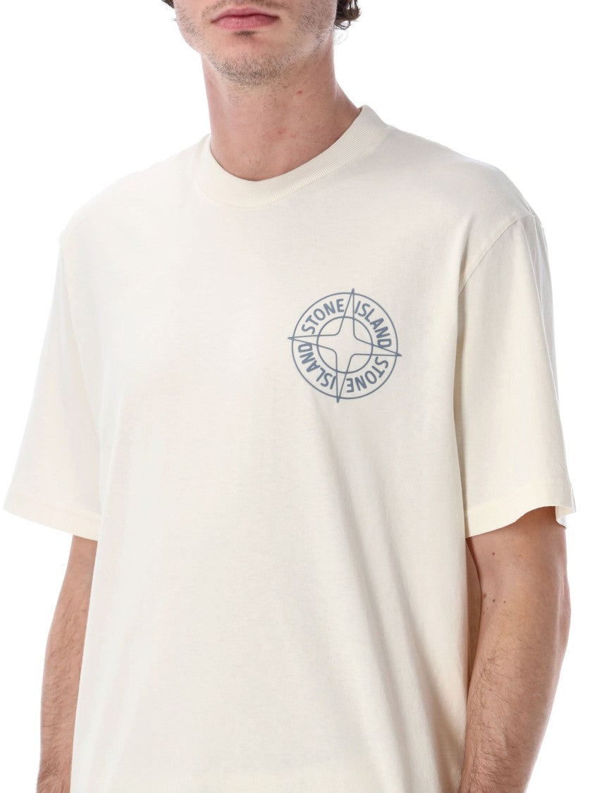 Stone Island Outline Compass Cotton T-Shirt