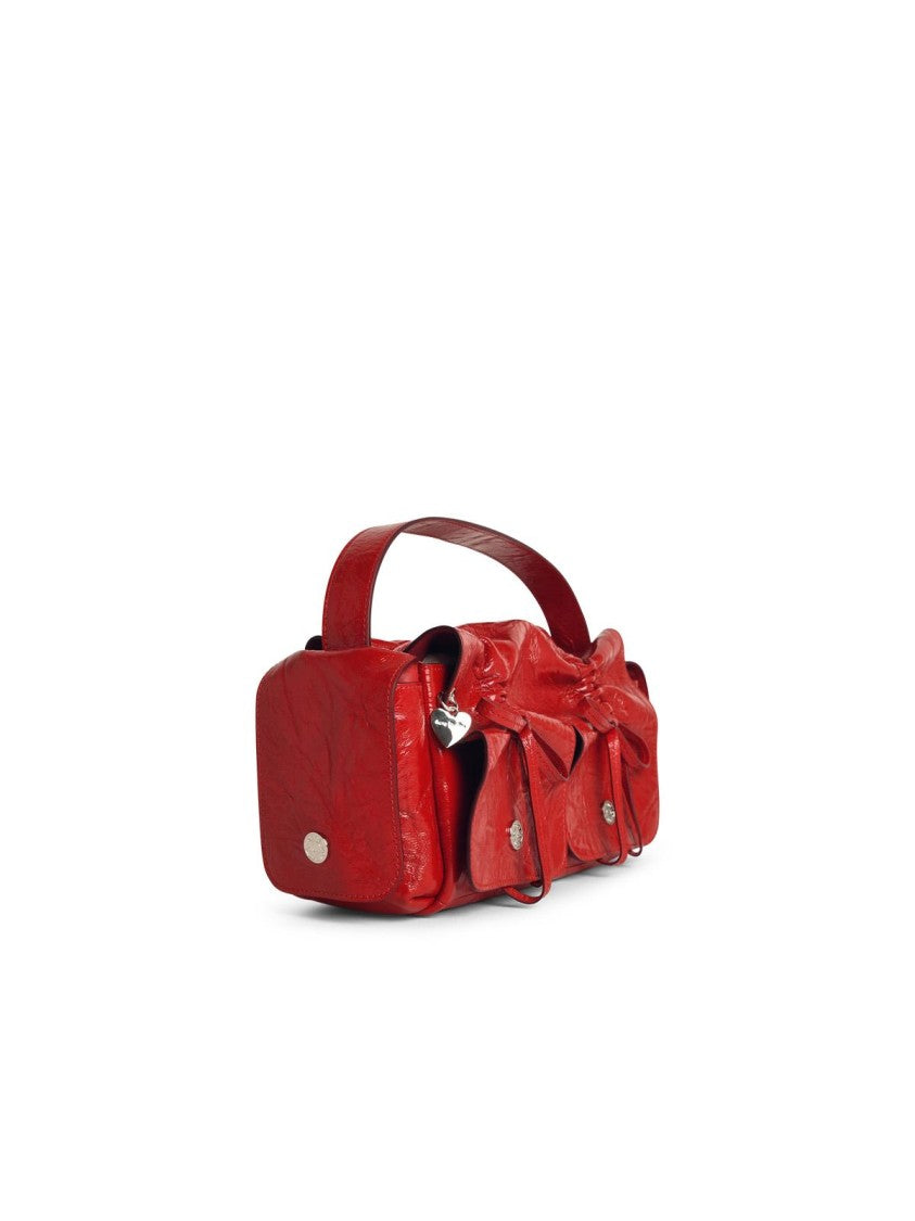 Acne Studios 'Multipocket' Shiny Red Leather Bag