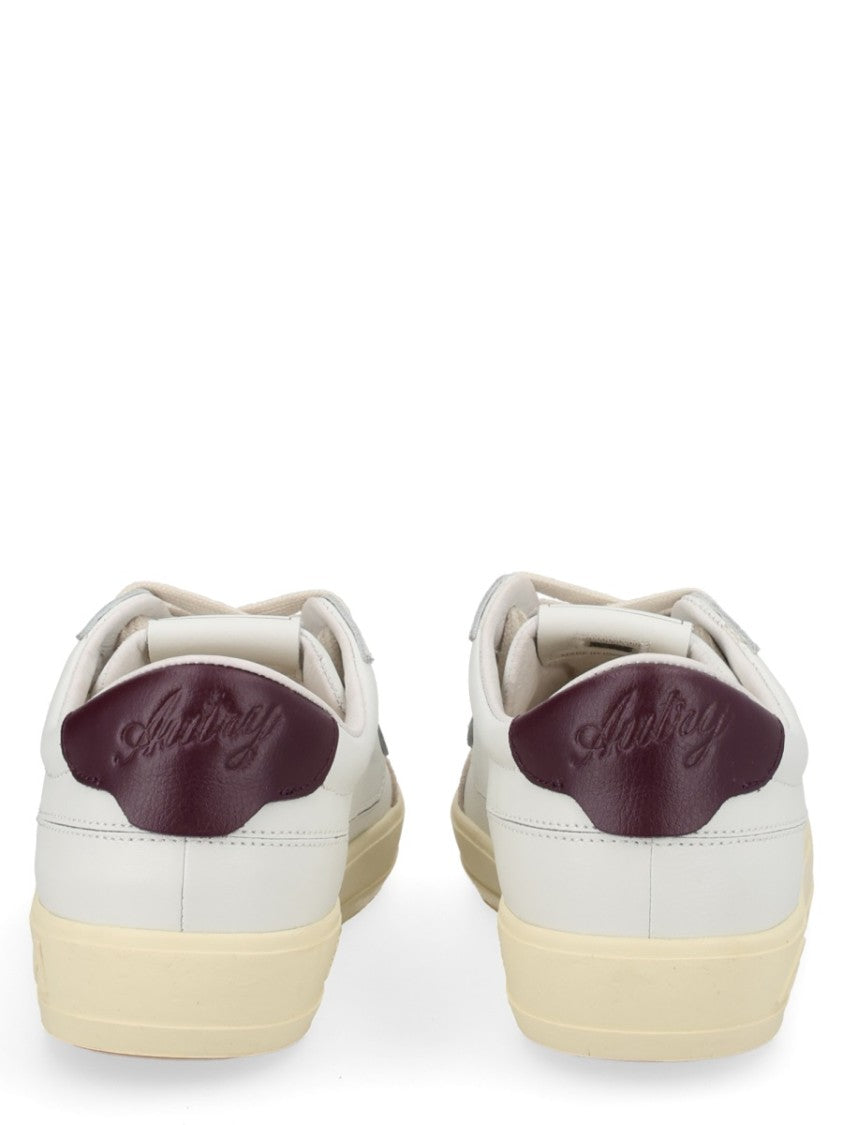 Autry White Low-Top Leather Suede Sneakers