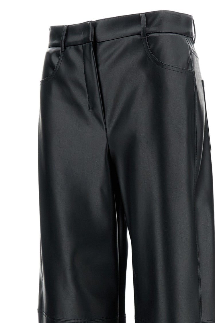 Max Mara Black Faux Leather Trousers