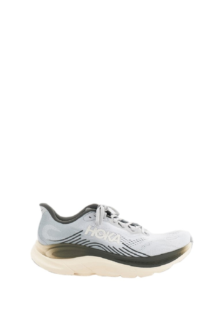 Hoka Grey Clifton 11 Mesh Low-Top Sneakers