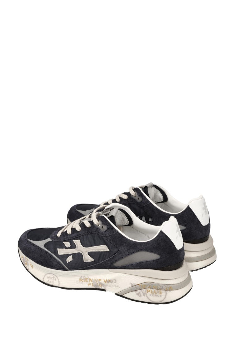 Premiata Navy Blue Moerun Sneakers With Innovative Cushioning Technology