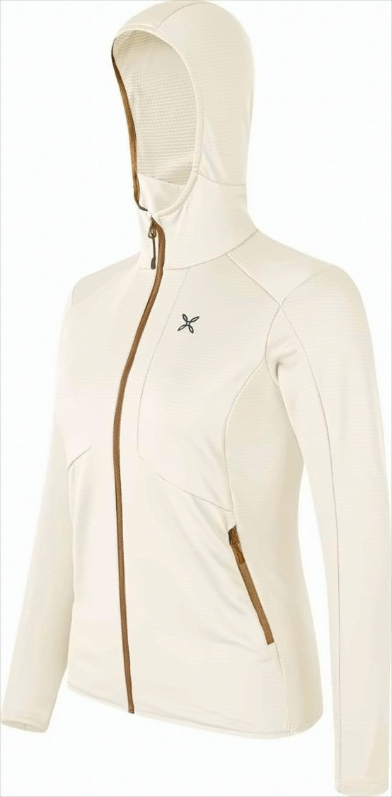 Montura Minimalist White Montura Jacket With Fitted Hood