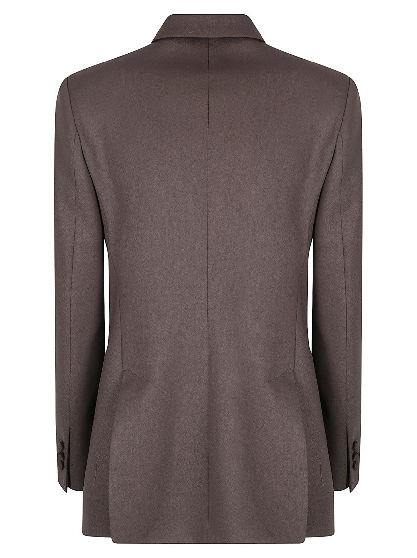 P.A.R.O.S.H. Double-Breasted Gabardine Over Jacket With Satin Collar