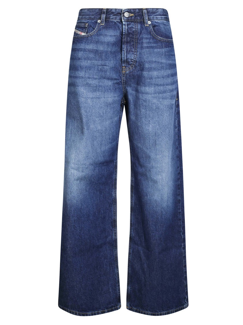 Diesel Wide-Leg Mid-Rise Jeans