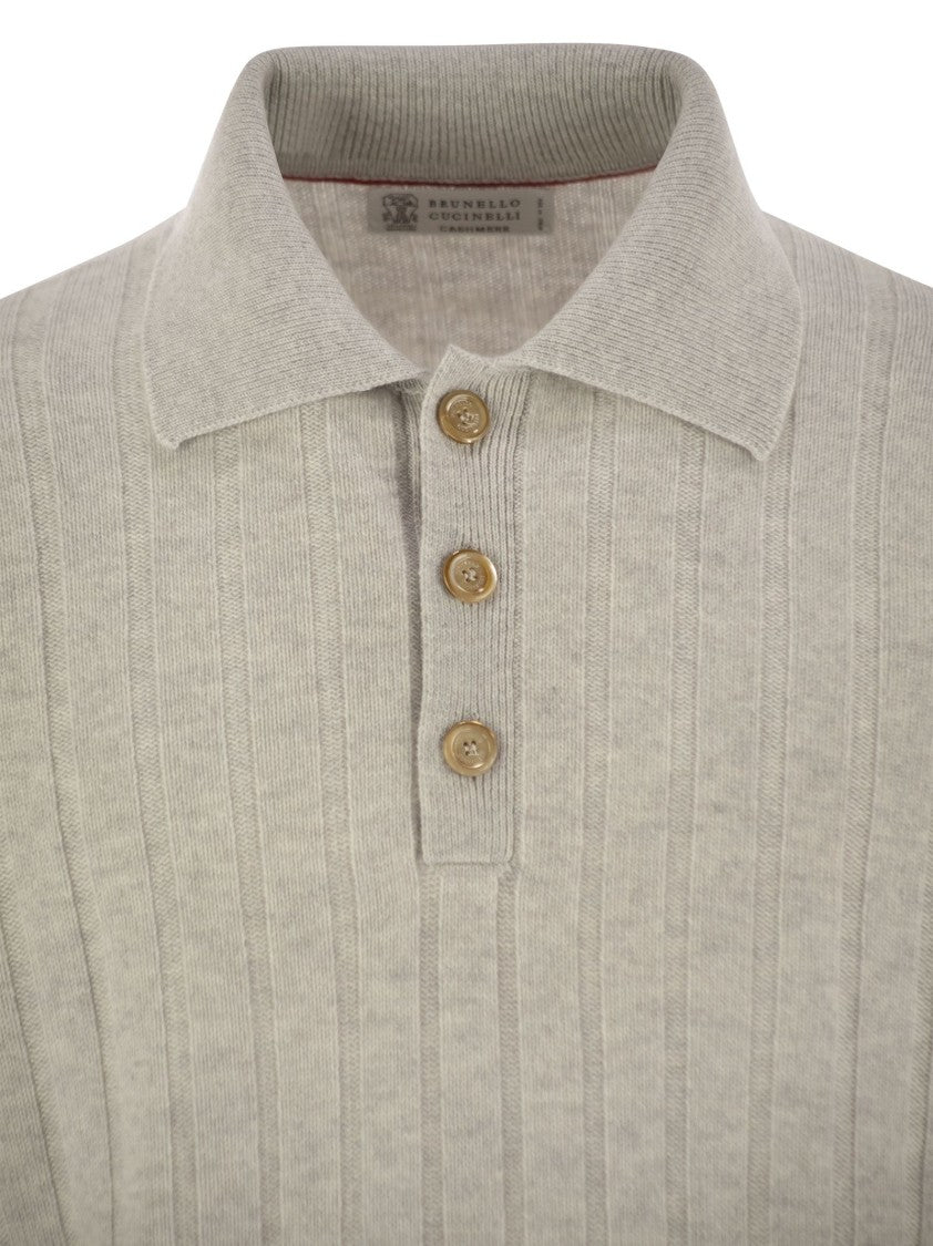 Brunello Cucinelli Cashmere Knit Polo Shirt