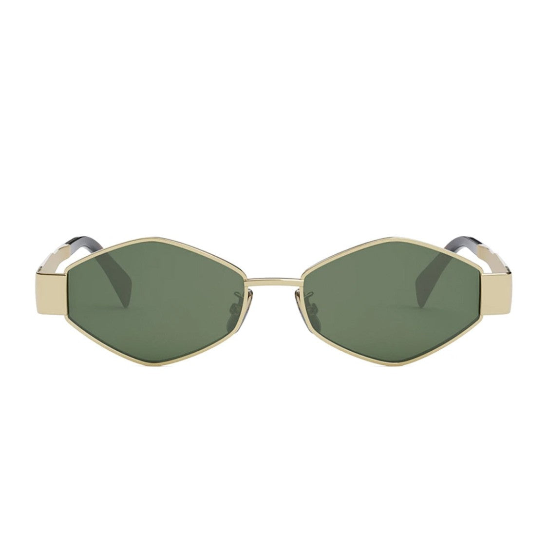 Celine Gold-Tone Cl40254u Metal Triomphe Geometric Sunglasses