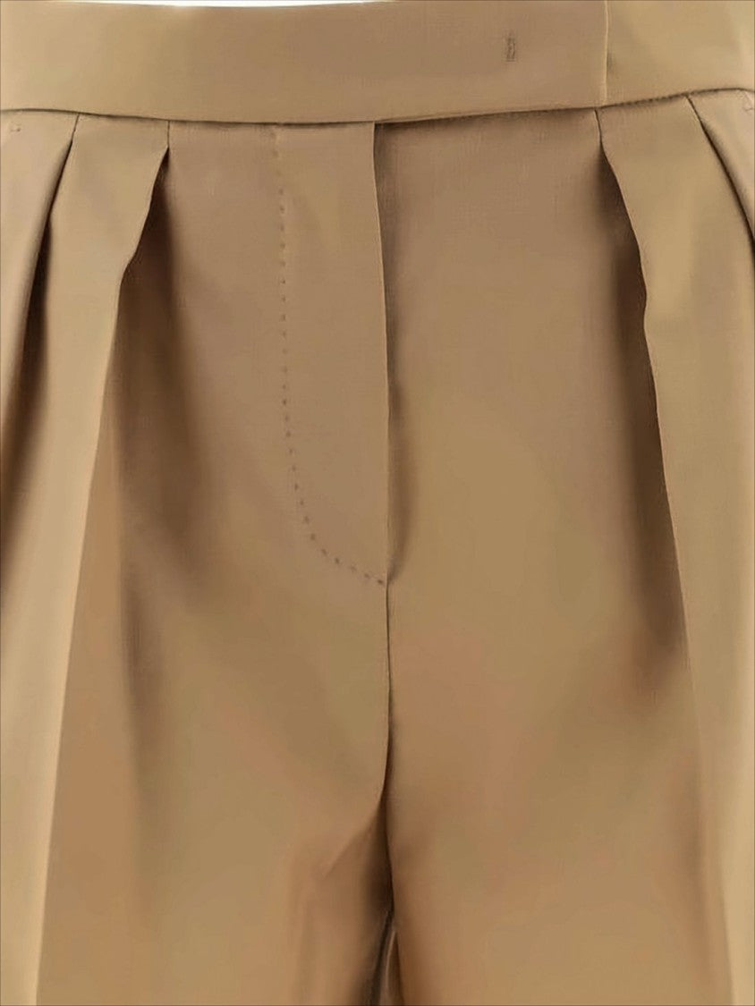 Max Mara Tailored Brown Shorts With Structured Waistband