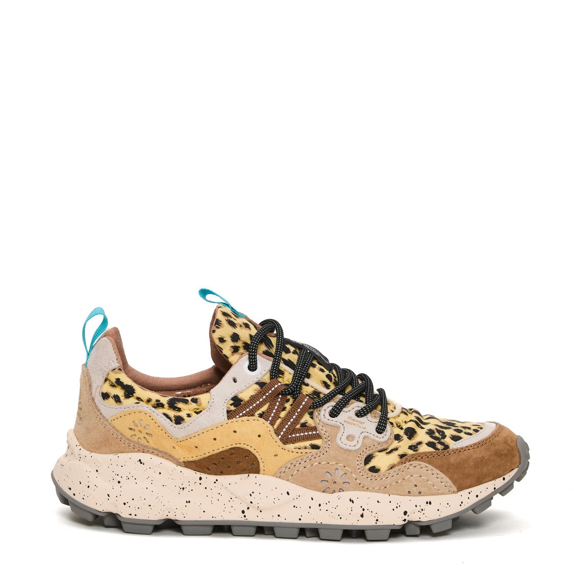 Flower Mountain Technical Ripstop And Suede Sneakers With Trekking Laces