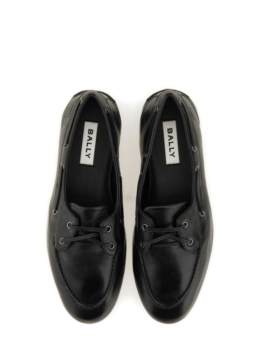 Bally Smooth Leather Loafers With Decorative Lacing