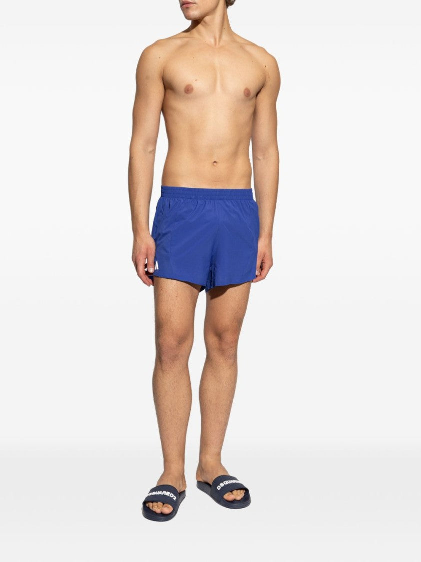 Dsquared2 Navy Blue Slip-On Sandals With Logo Lettering