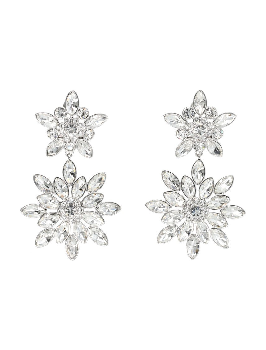 Self-Portrait Crystal Tiered Earrings