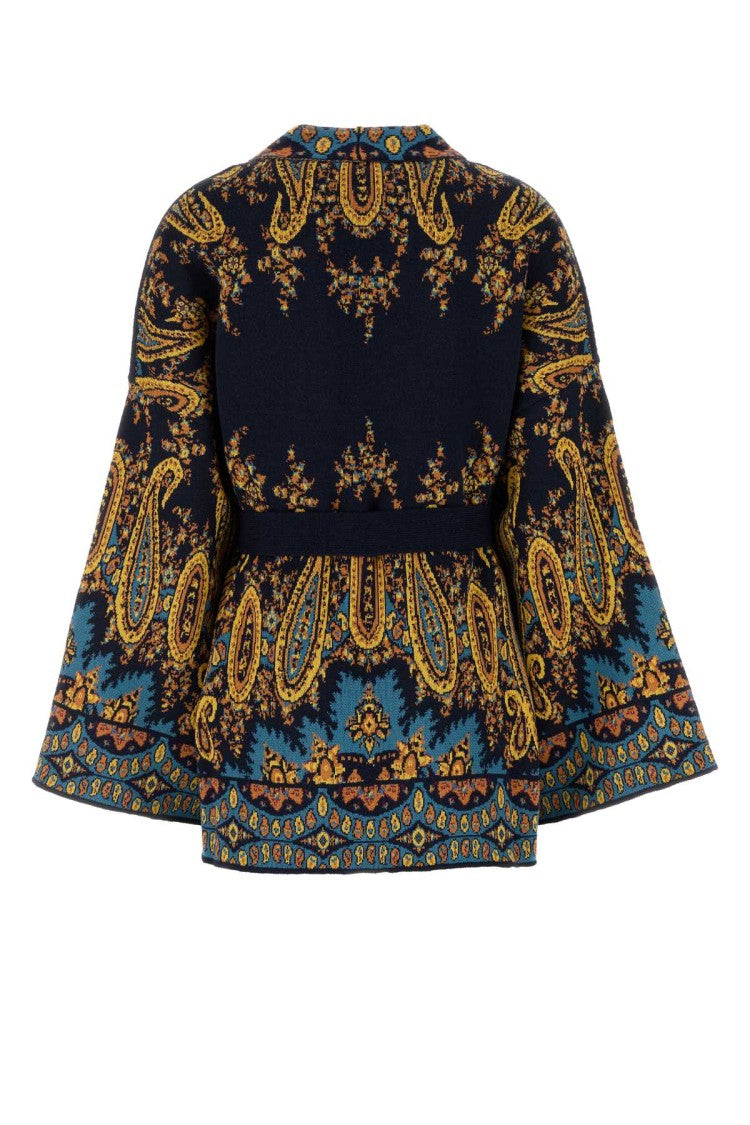 Etro Embroidered Cotton Blend Cardigan