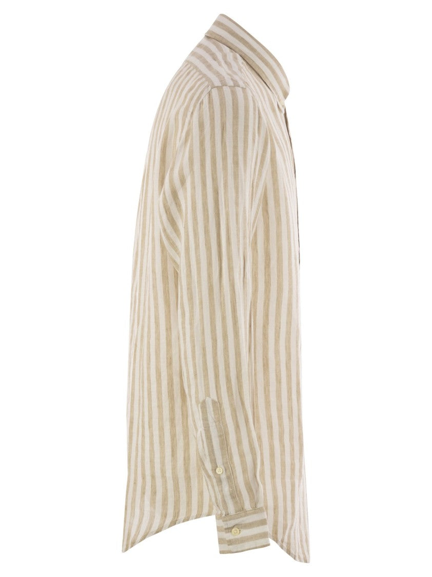 Polo Ralph Lauren Custom-Fit Striped Linen Shirt