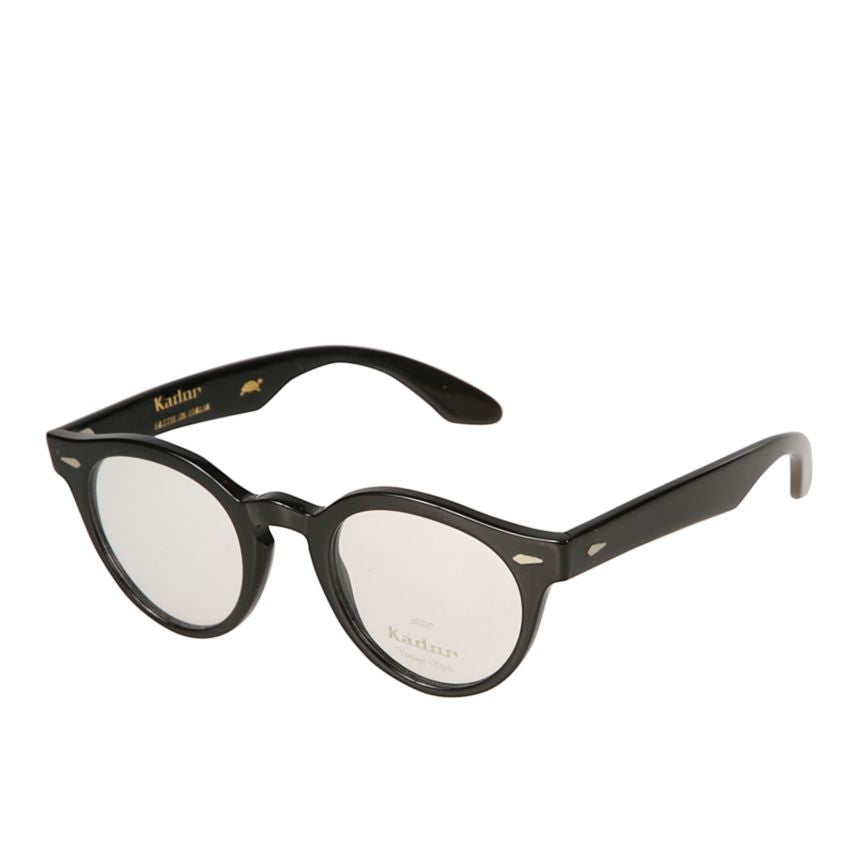 Kador Robin Glossy Black Round Frame Sunglasses With Sturdy Temples