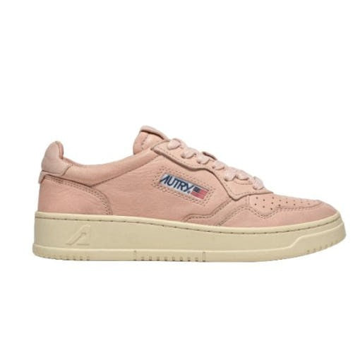Autry Soft Goat Leather Low-Top Sneakers With Padded Collar