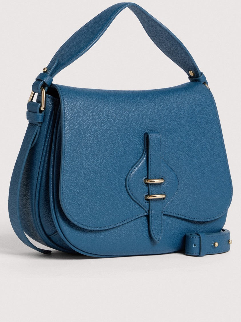 Coccinelle Mavery Structured Blue Leather Handbag