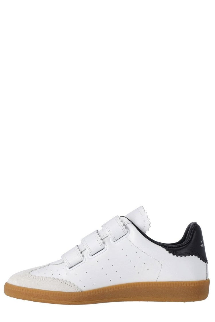 Isabel Marant Low-Top White Leather Sneaker With Velcro Straps