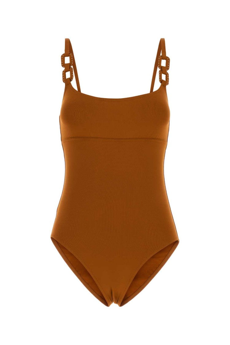 Eres Dark Blue Stretch Nylon Cotier Swimsuit