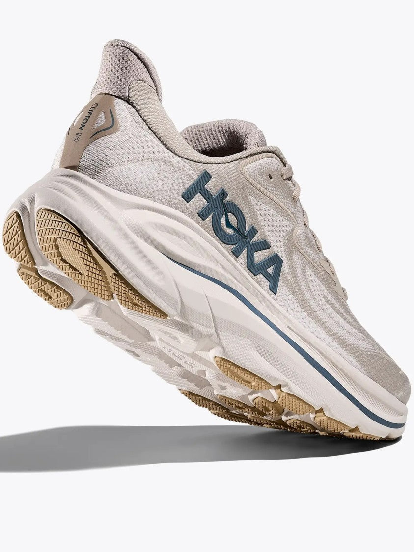 Hoka Beige Clifton 10 Cushioned Mesh Sneakers