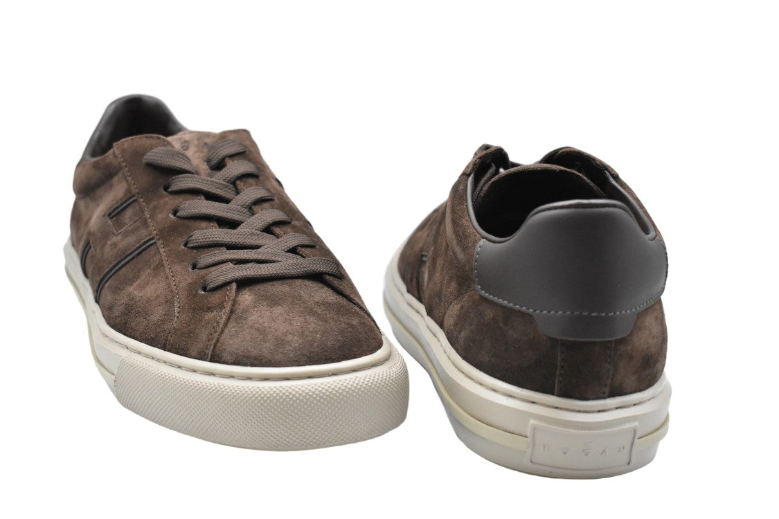 Hogan Brown Suede Low Shoes