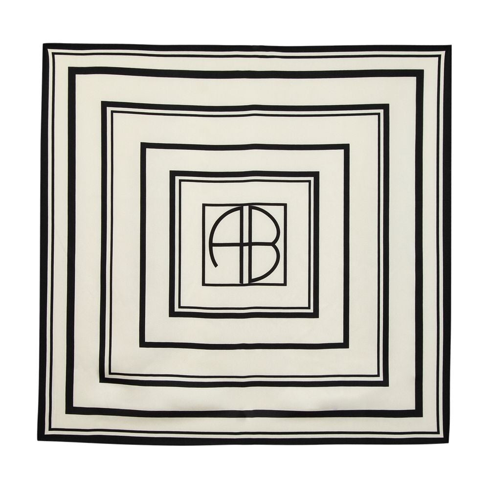 Anine Bing York Monogram Scarf - Silk - Printed