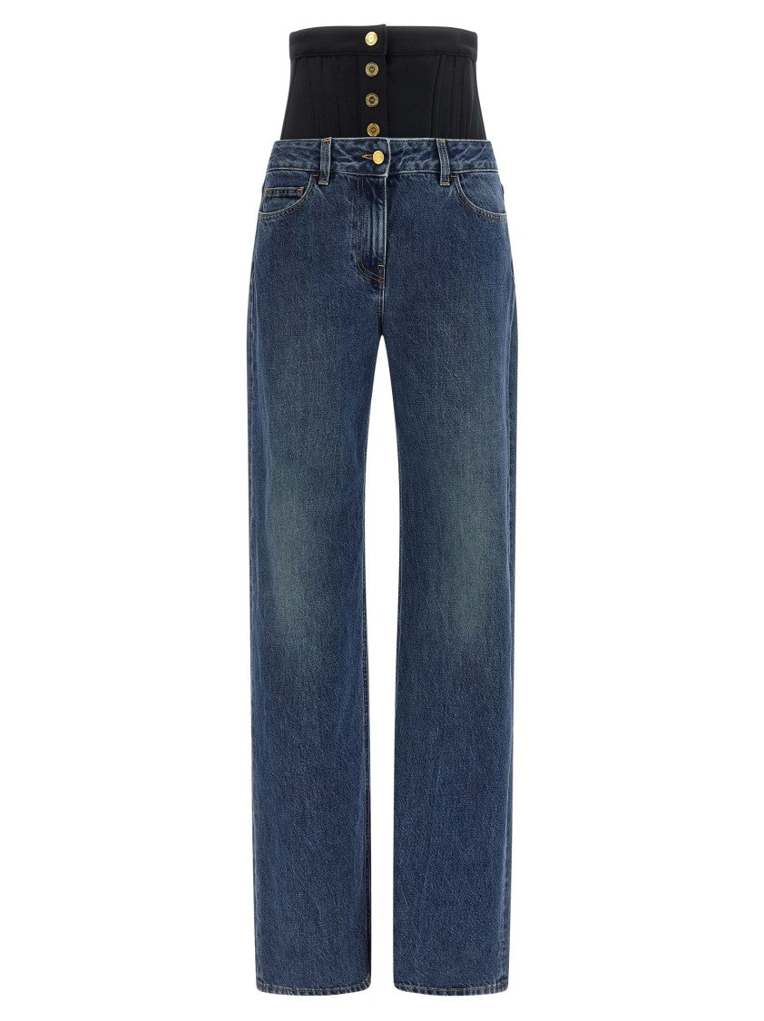 Elisabetta Franchi Bustier Insert Jeans