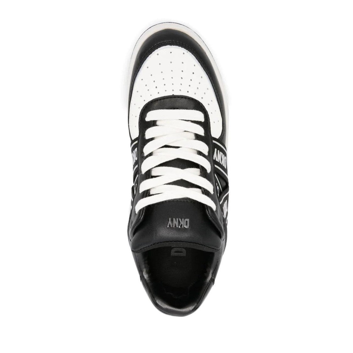 Dkny Olicia White Elevated Glossy Accent Sneakers