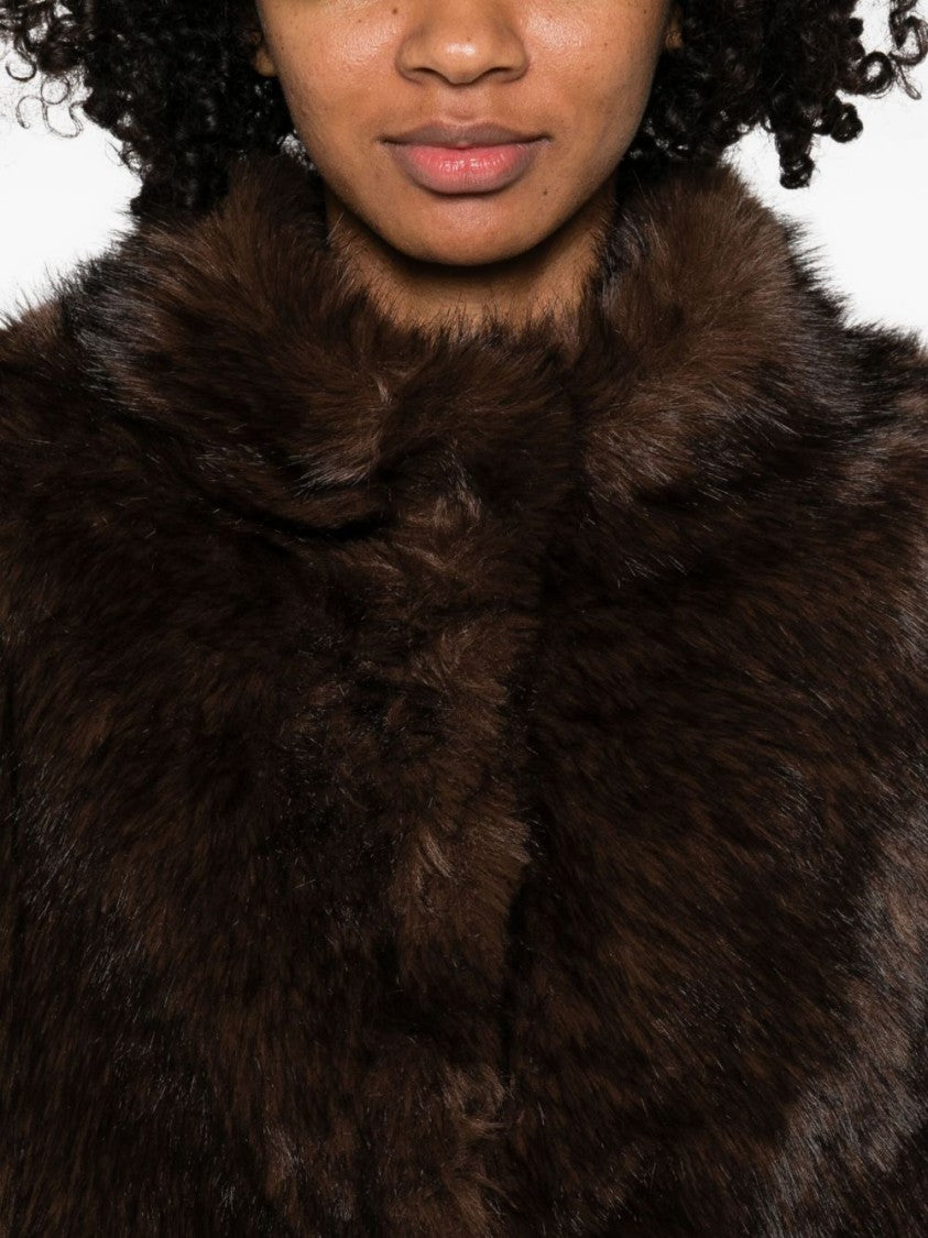 Betta Corradi Cropped Faux Fur Coat