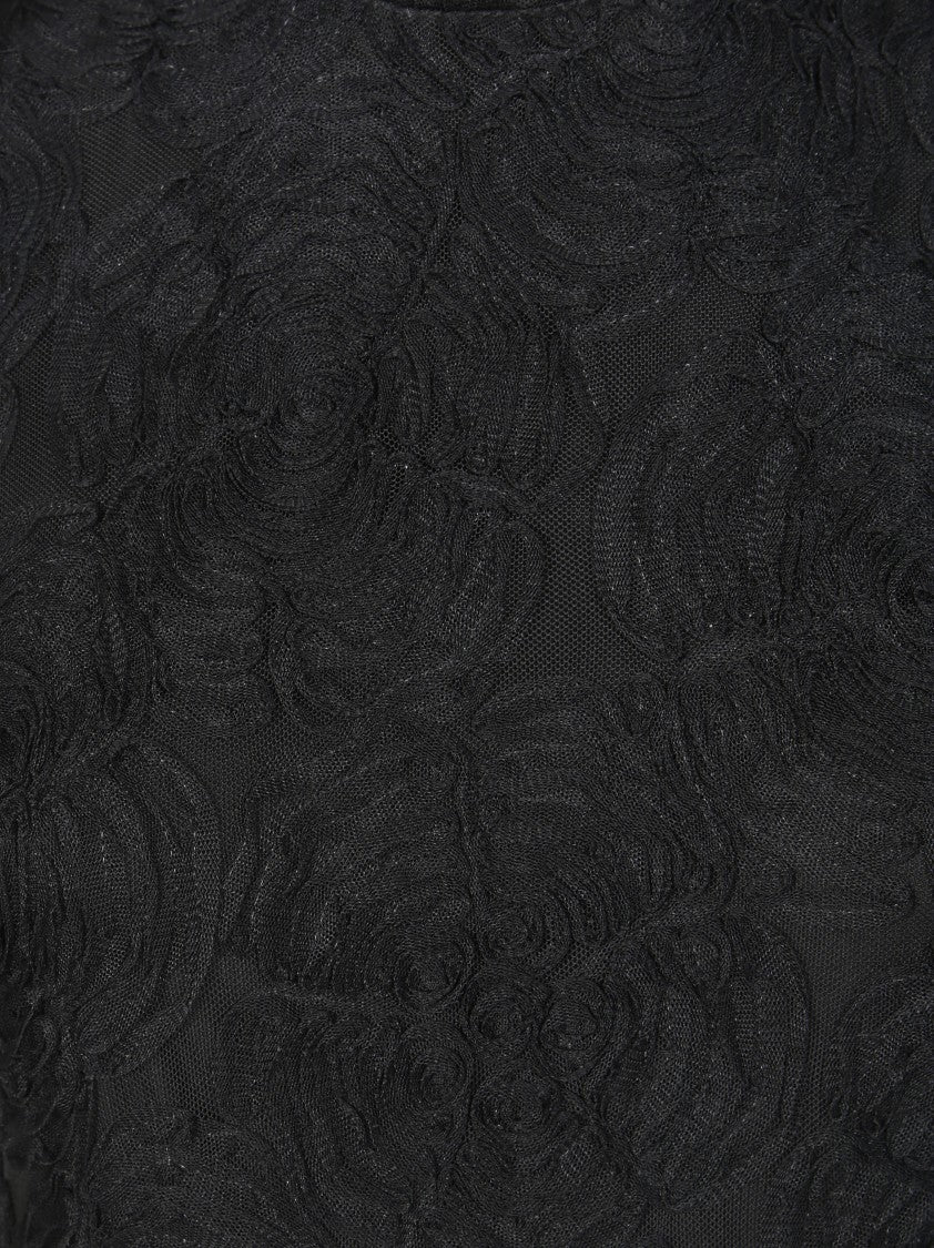 Rotate Flower Mesh Maxi Dress