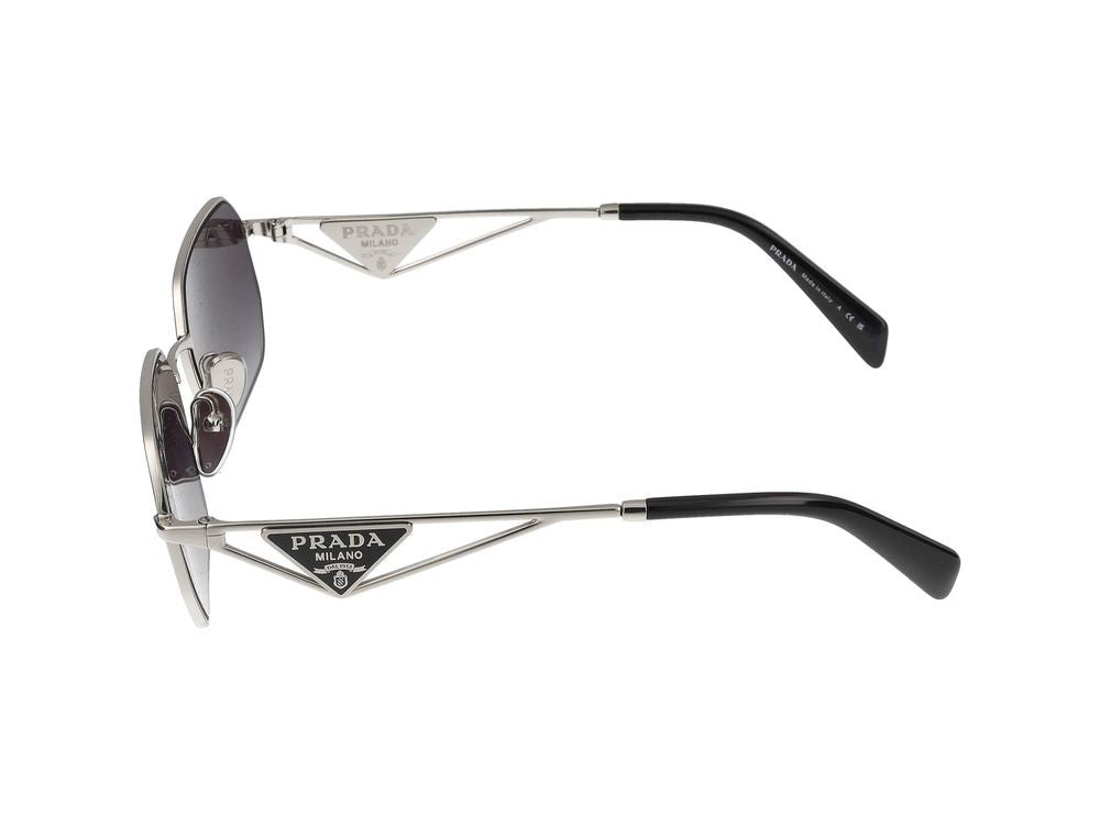 Prada Modern Steel Frame Sunglasses With Minimalist Design
