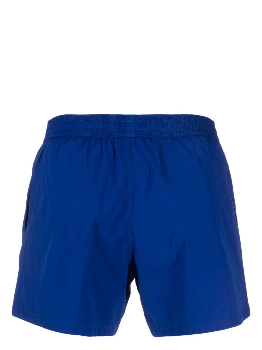 Balmain Casual Blue Boxers With Elastic Waistband
