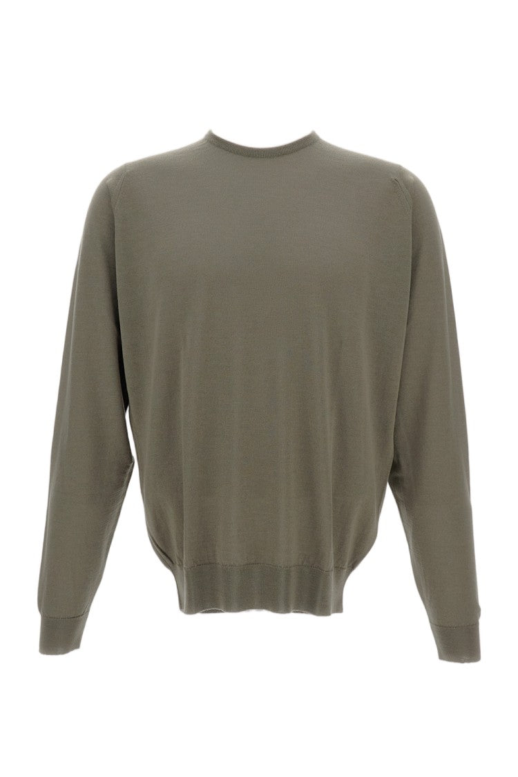 John Smedley Minimalist Fine-Knit Sweater With Crew Neckline