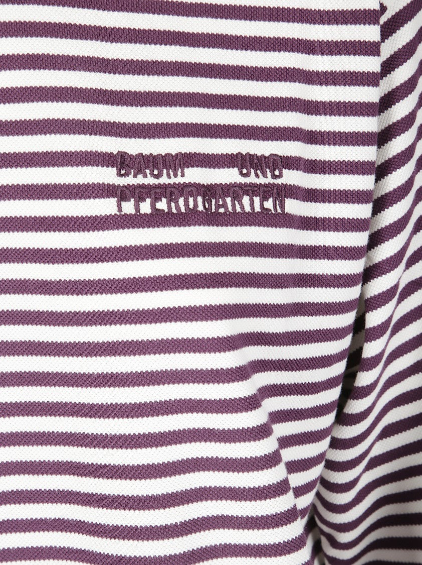 Baum Und Perdgarten Oversized Long-Sleeve Polo Shirt In Lightweight Cotton