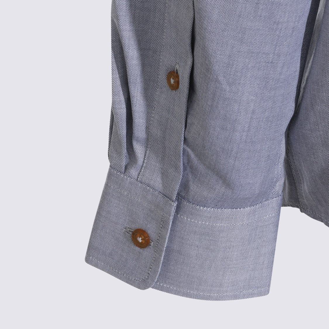Vivienne Westwood Long-Sleeve Button-Up Shirt With Textured Fabric And Embroidered Logo