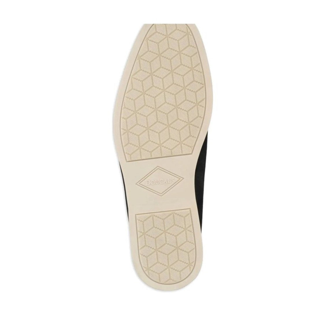 Doucal's Black Minimalist Rubber Sole Calf Leather Loafers