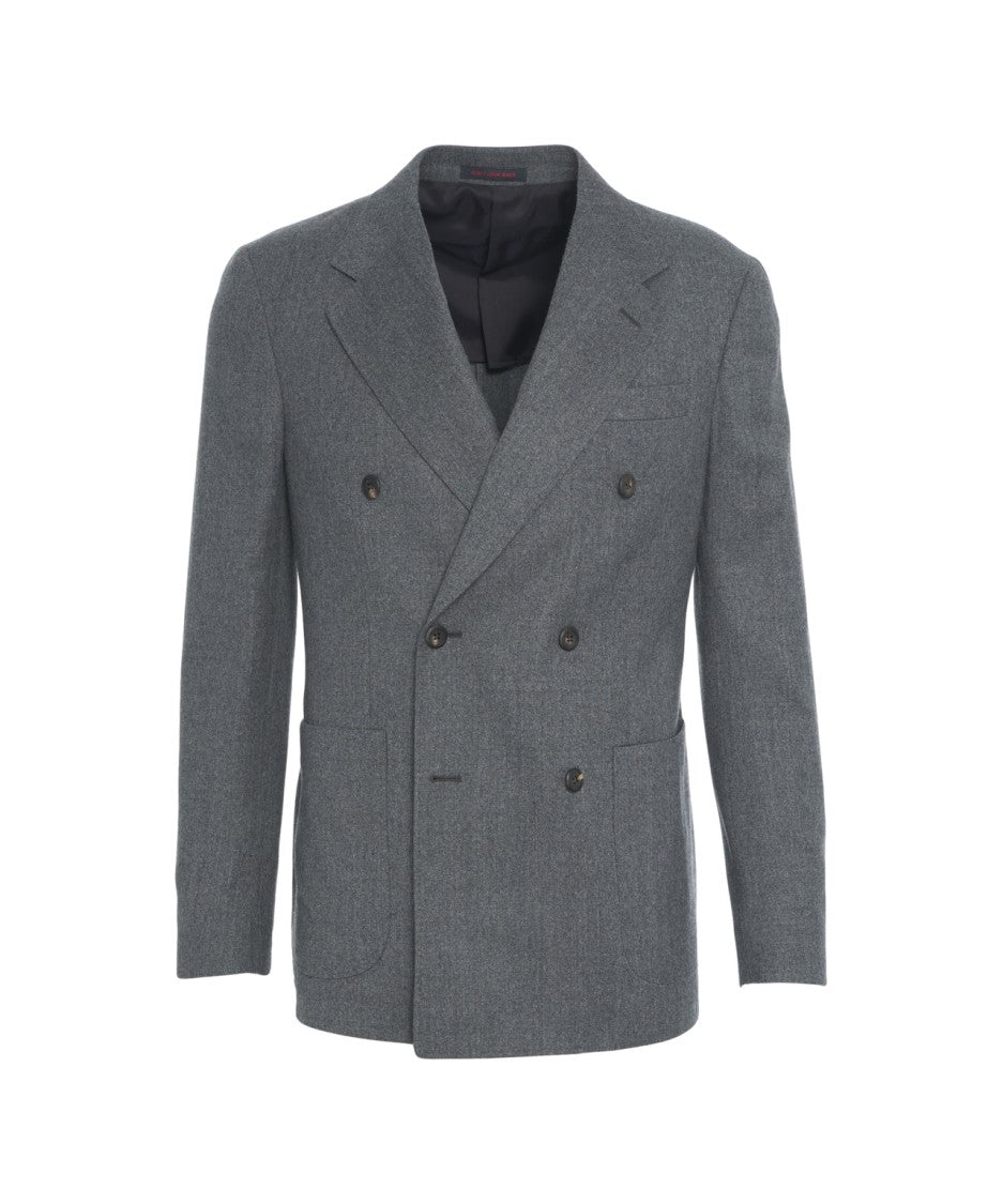 The Gigi Double-Breasted Blazer And Trousers Set With Mirror Lapels