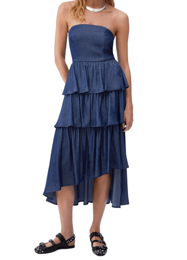 Liu Jo Dark Chambray Midi Dress