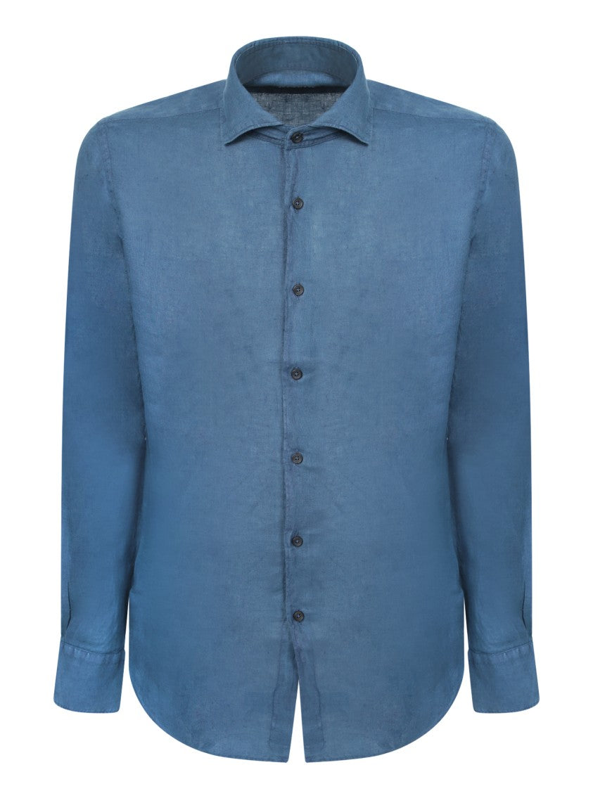 Dell'oglio Linen Shirt With Classic Cut