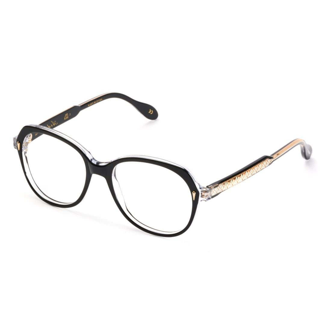 Kador Aida Glamour Glossy Black Rounded Square Frame Eyeglasses
