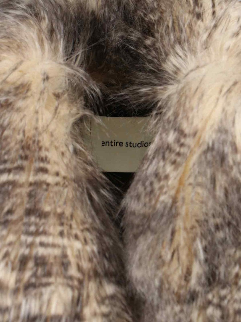 Entire Studios Single-Breasted Faux Fur Coat