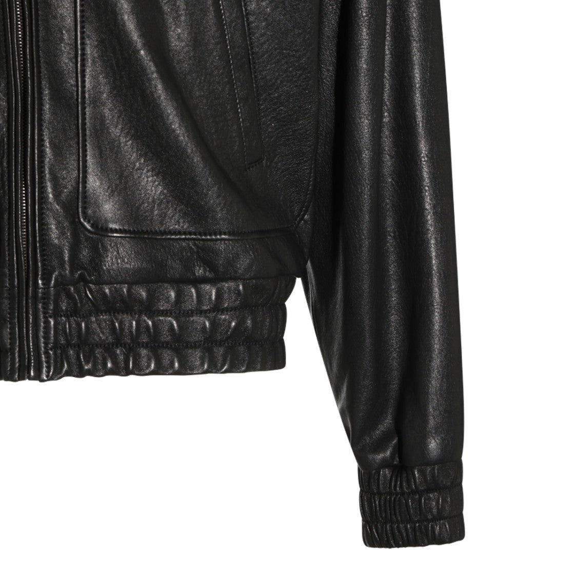 Saint Laurent Black Bubbled Leather Jacket